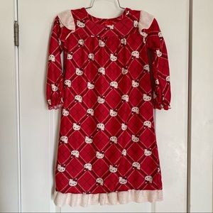 HELLO KITTY Holiday Pajamas Gown Girl’s Size S